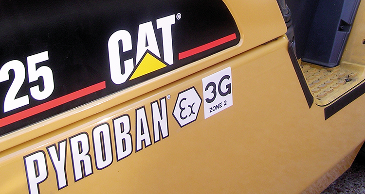 Cat® lift truck prepared for ‘medium risk’ (Zone 2 operation)